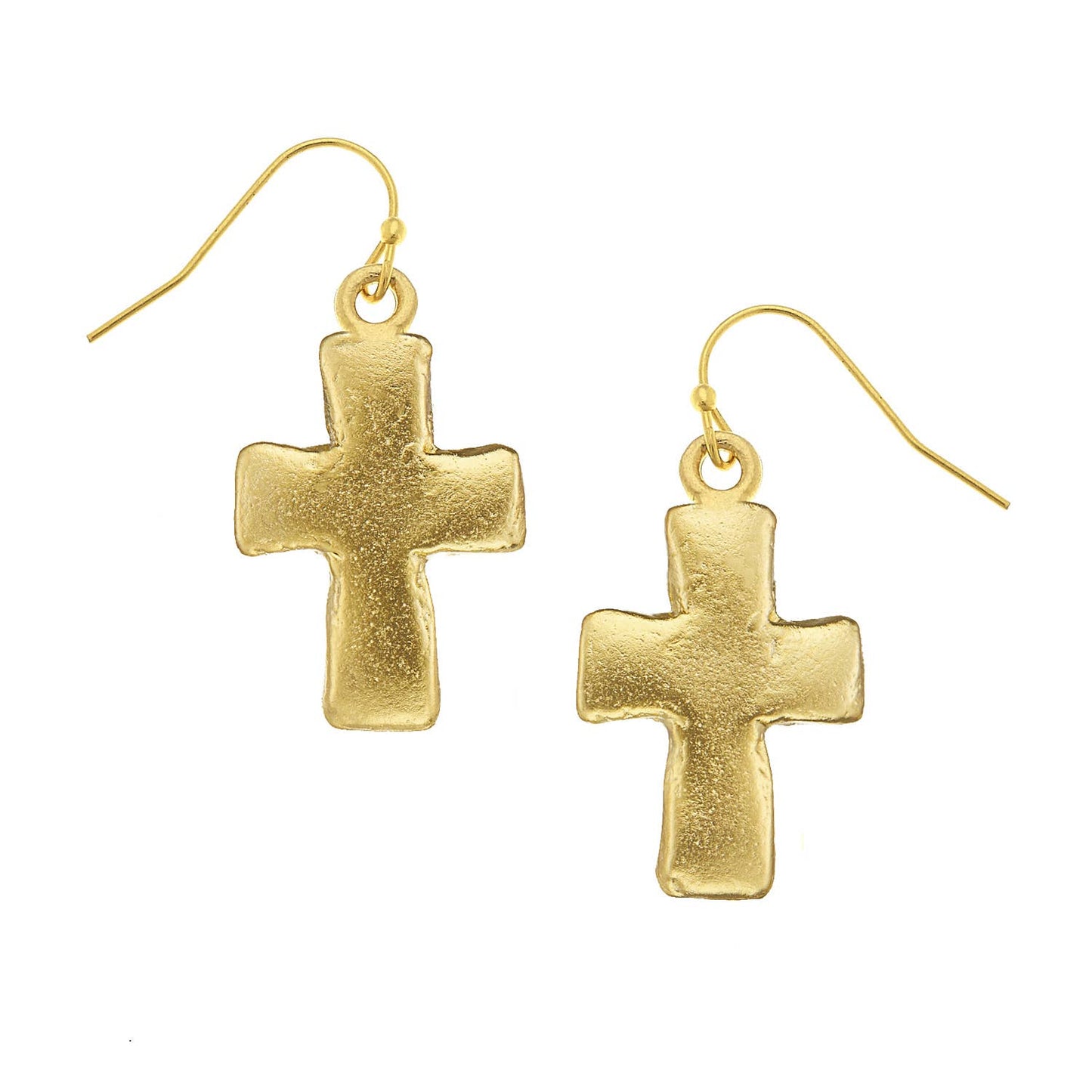 Susan Shaw Small Cross Drop Earrings-Susan Shaw-The Twisted Chandelier