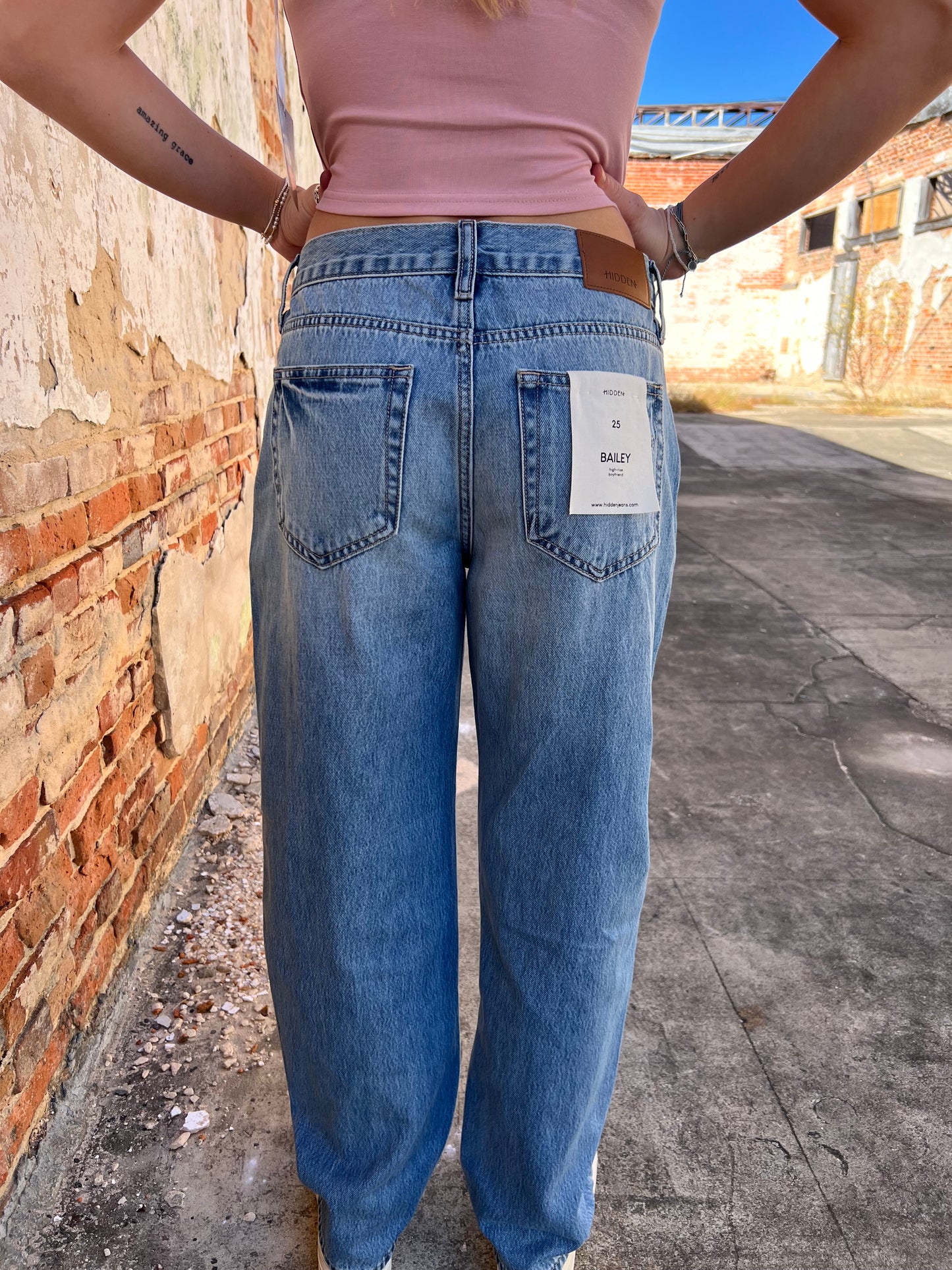 Bailey Medium Wash Classic Relaxed Boyfriend Jeans-Hidden Jeans-08/28/25,bottoms,CR 10/21/24,FD 10/22/24,OGP 74.95-The Twisted Chandelier