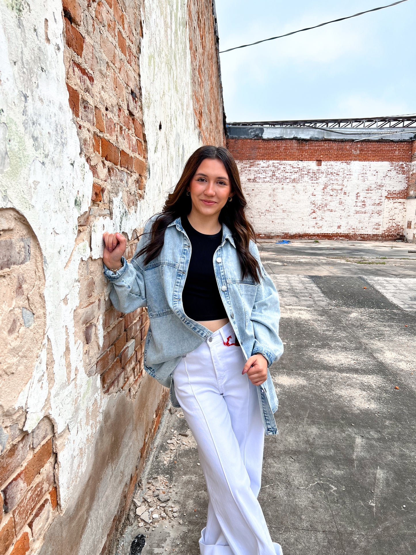Sierra Ultra Lightweight Oversized Acid Washed Denim Shacket-Coats & Jackets-Rosa Clothing-Bin D1,FD 04/02/25-The Twisted Chandelier