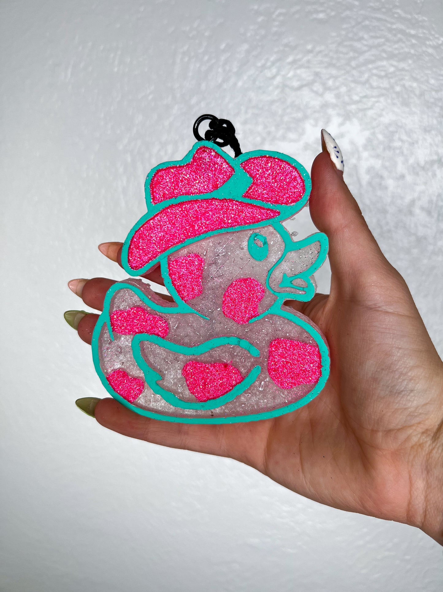 Duck with hat Freshie-Ginger & Lace-White / Pink / Pink-Apple Watermelon Jolly Rancher-The Twisted Chandelier