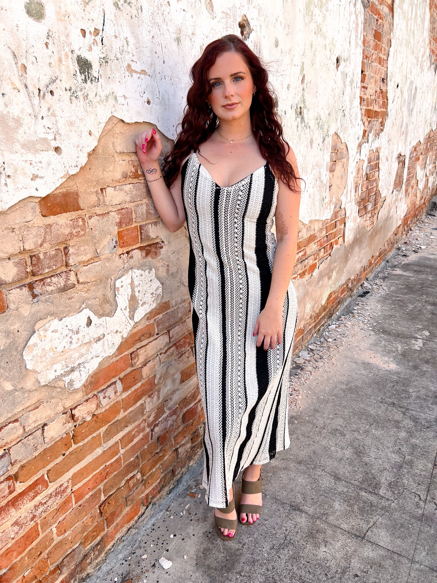 Carmen Stripe Crochet Cami Maxi Dress With Open Back-Dress-idem ditto-Bin B3,DJR,FD 05/27/25-The Twisted Chandelier