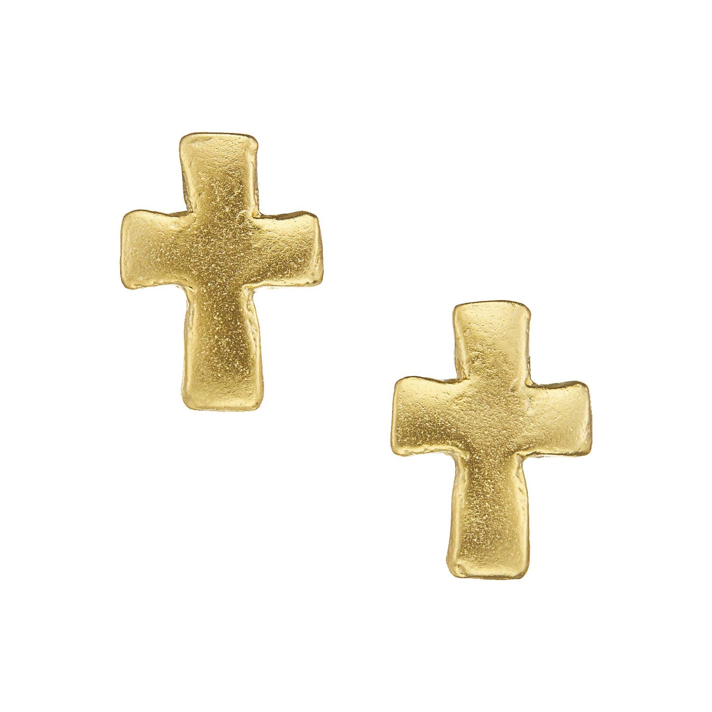 Susan Shaw Small Cross Stud Earrings-Susan Shaw-The Twisted Chandelier