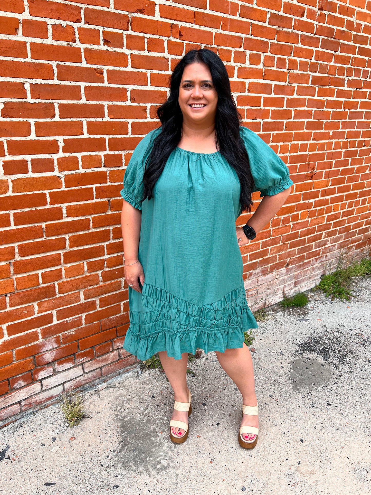 Dalary Scoop Neck Short Sleeve Sleeve Relaxed Mini Dress - Plus-Jumpsuits & Rompers-Davi & Dani-& Jumpsuits,07/06/24,1st md,dd30465,DJR,Dresses,Max Retail,Rompers-The Twisted Chandelier