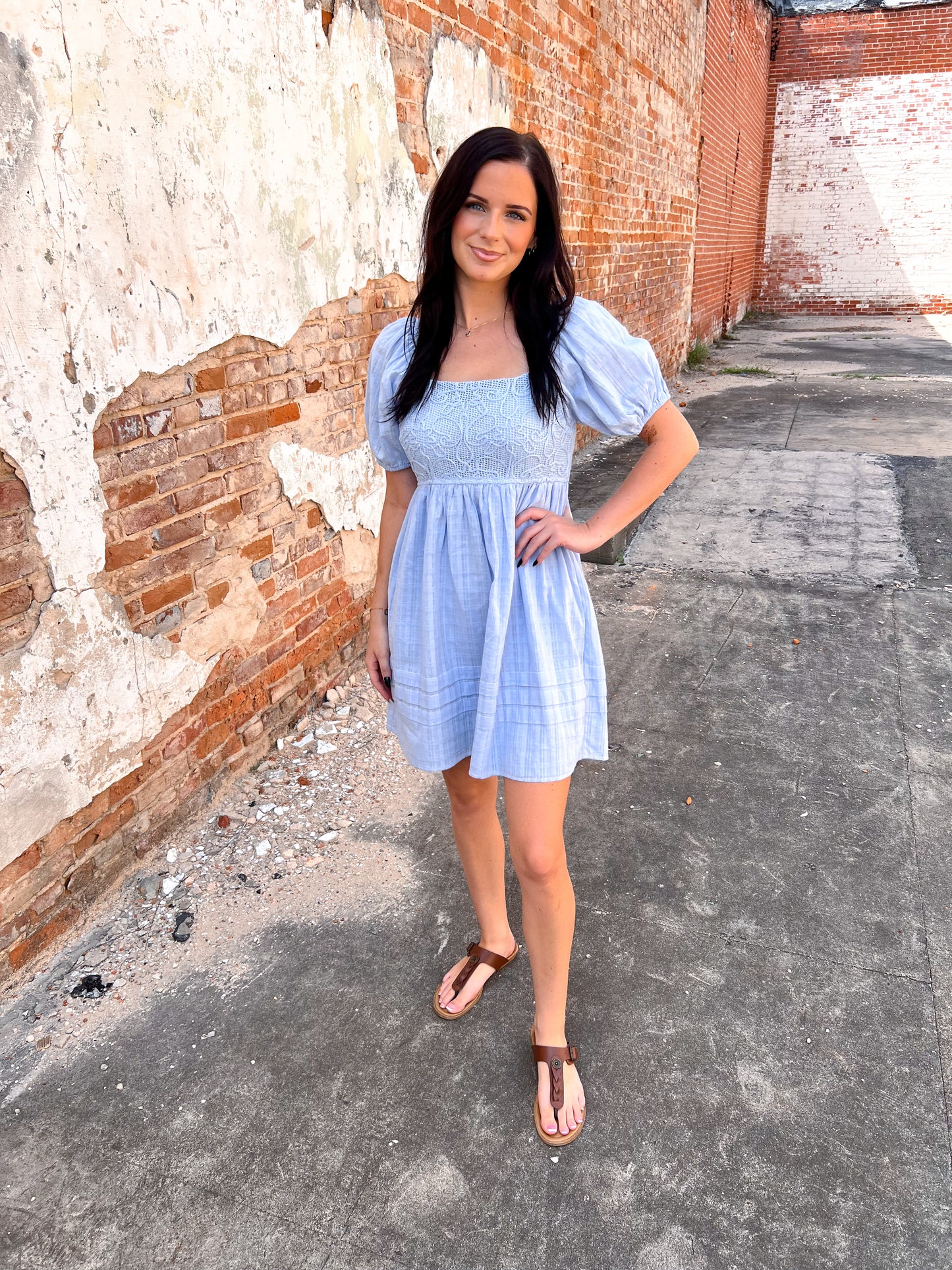 Malia Airy Cotton Gauze Crochet Mini Dress With Smocked Back-Mini Dress-in february-BIN D3,DJR,FD 04/08/25-The Twisted Chandelier