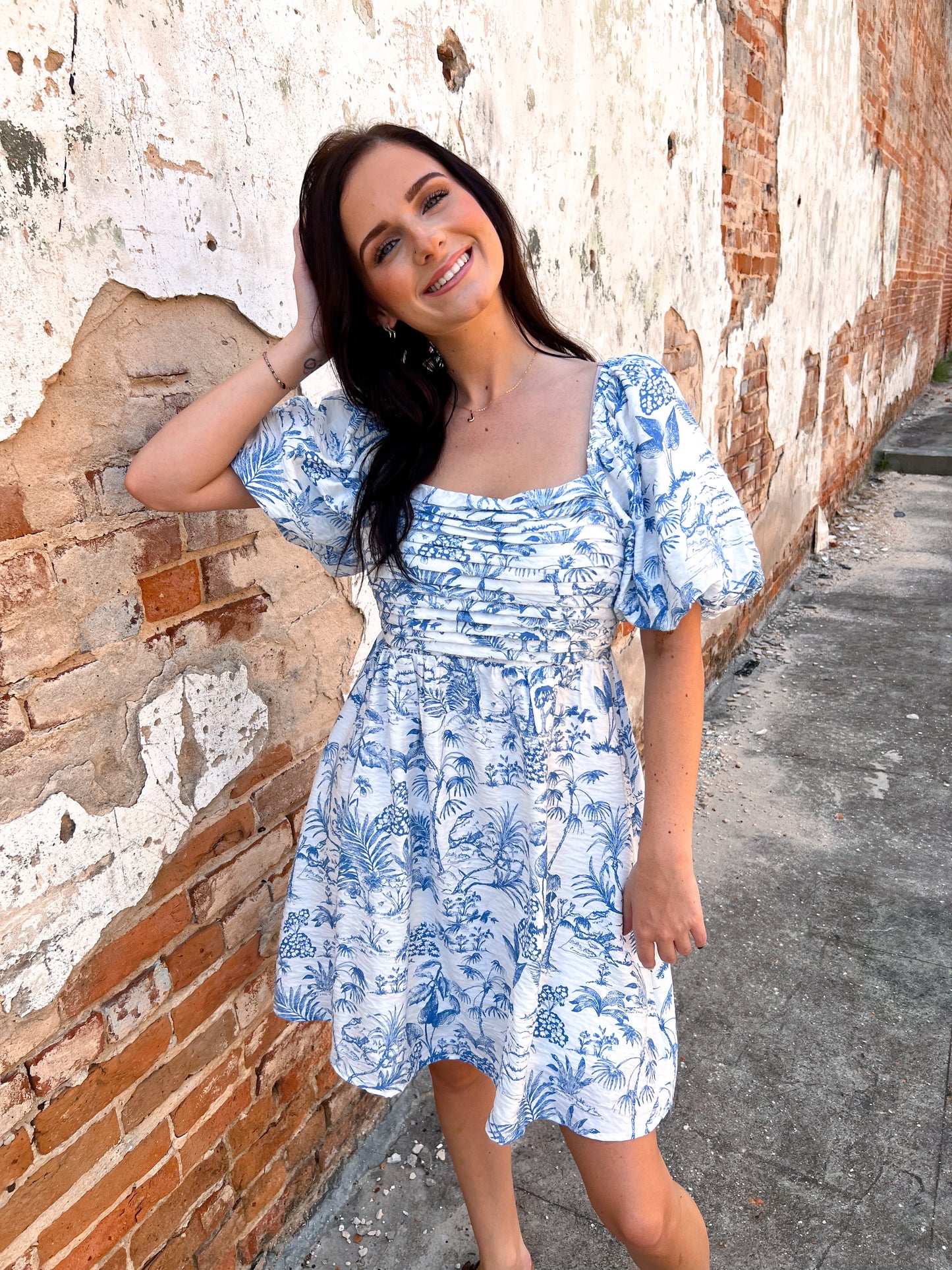 Faye Printed Puff Sleeve Mini Dress-VERY J-07/24/25,08/13/25,1st md,BIN D3,DJR,FD 06/17/25,OGP 42,OGP 59.99-The Twisted Chandelier