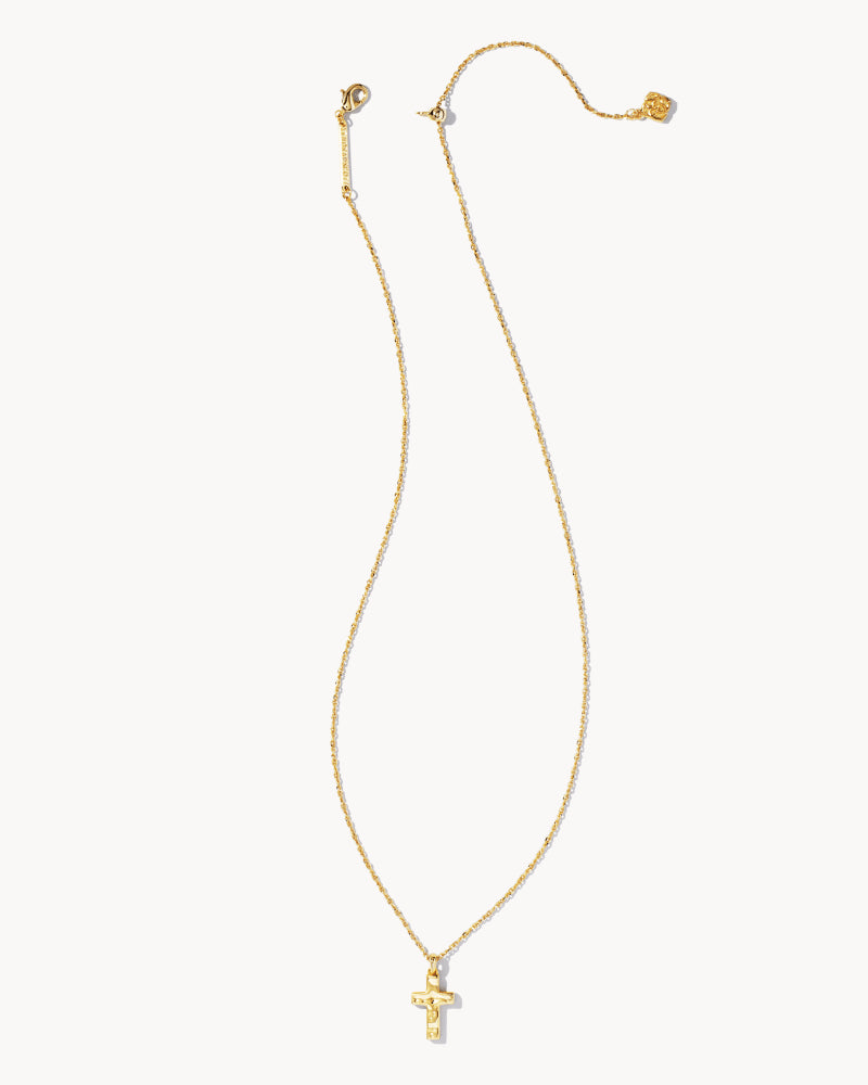 Kendra Scott Cross Pendant Necklace Gold Metal-Necklaces-Kendra Scott-N1759GLD-The Twisted Chandelier