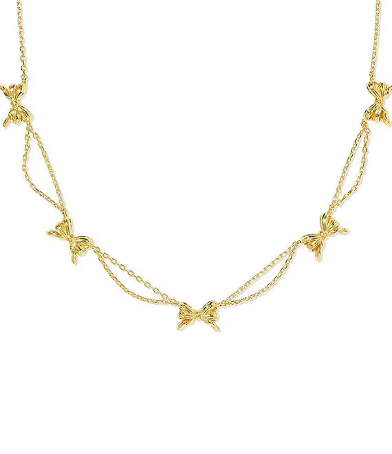 Kendra Scott Bow Strand Necklace Gold-Kendra Scott-N01347GLD-The Twisted Chandelier