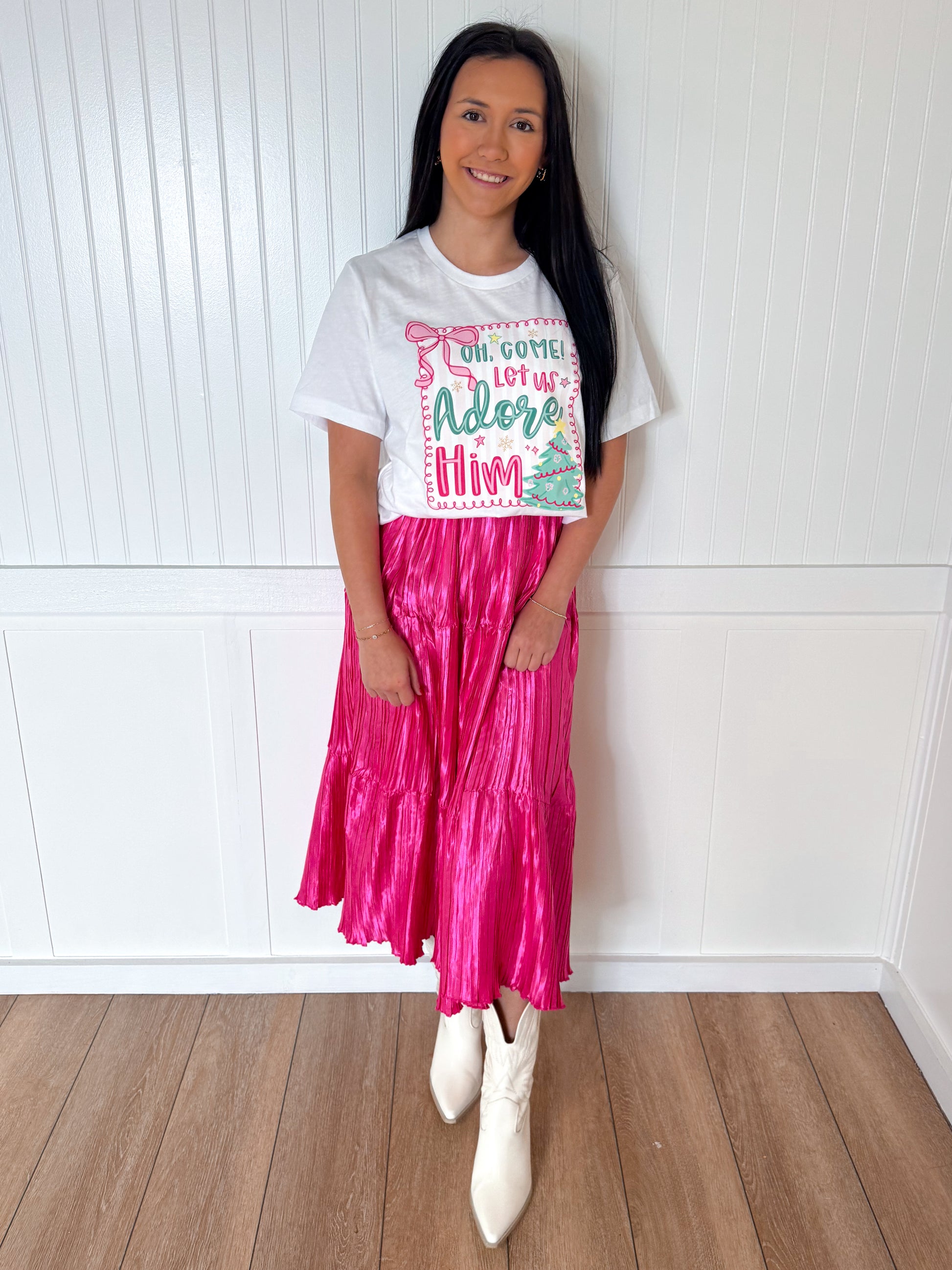 Kendall Pleated Skirt - Pink-Dresses-Southern Grace Wholesale-06/24/25,1st md,BIN A5,DJR,FD 01/07/25-The Twisted Chandelier