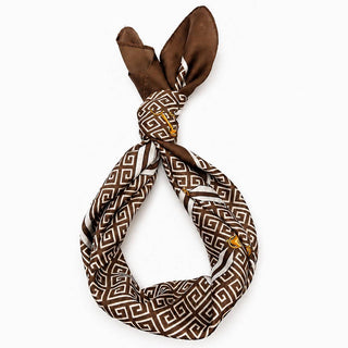 Geometric Print Silk Satin Shawl Scarf | 40SC733-JOSSLYN by wall to wall-The Twisted Chandelier