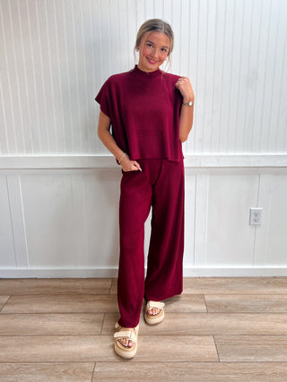 Nora Viscose Sweater Short Sleeve Top & Pants Set-Outfit Sets-Zenana-FD 09/01/26,gameday,NewArrival-The Twisted Chandelier