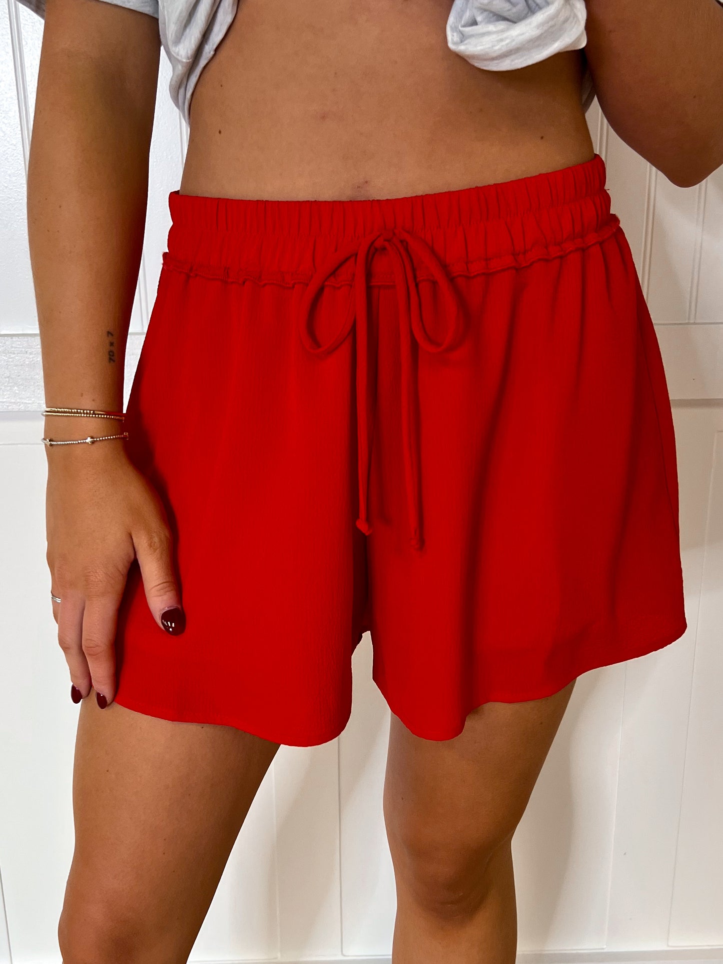 Lucille Elastic Waist Flowy Shorts-Shorts-le lis-03/26/25,Bin d2,bottoms,Cr05/29/24,KP4217-2,Max Retail-The Twisted Chandelier