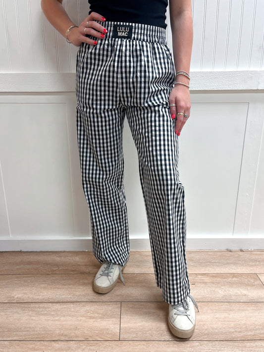 Scout Black Gingham Pants-Girlie Girl Originals-bottoms,FD 03/12/26-The Twisted Chandelier