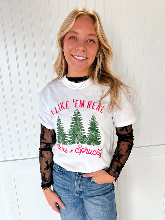 Thick N Sprucey Christmas T-Shirt-TOP-This Wild Life Wholesale-Tops Collection-The Twisted Chandelier