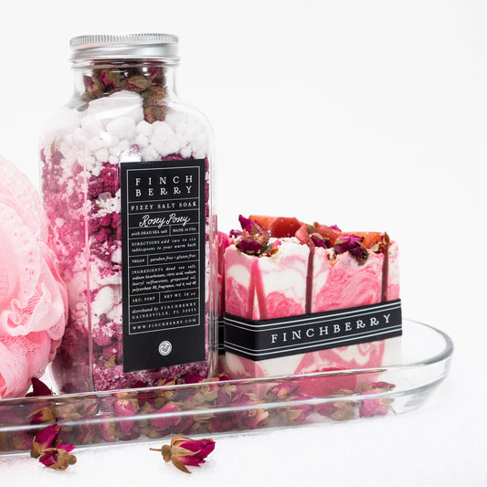 Finchberry Fizzy Salt Soak - Rosey Posey-Bath & Beauty-FinchBerry-The Twisted Chandelier