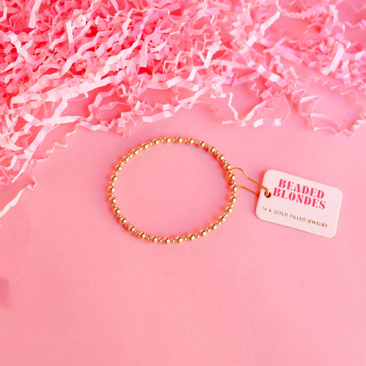 Mini Katy Bracelet in Gold-Beaded Blondes-The Twisted Chandelier