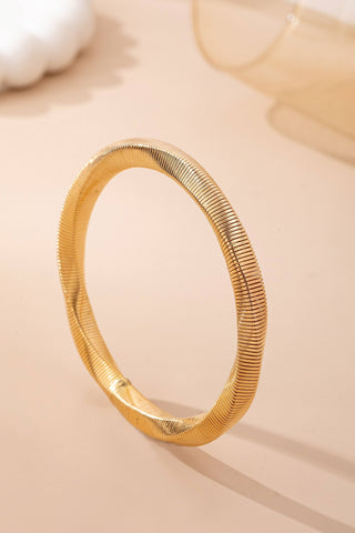 Gold-Tone Flexible Omega Chain Bangle-JOSSLYN by wall to wall-80B1688-The Twisted Chandelier