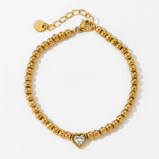 18K Stainless Steel Tarnish Free Beaded Bracelet-JOSSLYN by wall to wall-The Twisted Chandelier