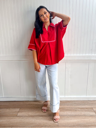 Kennedy Solid Short Sleeve Top-top-Entro-FD 06/17/26,Tops Collection-The Twisted Chandelier