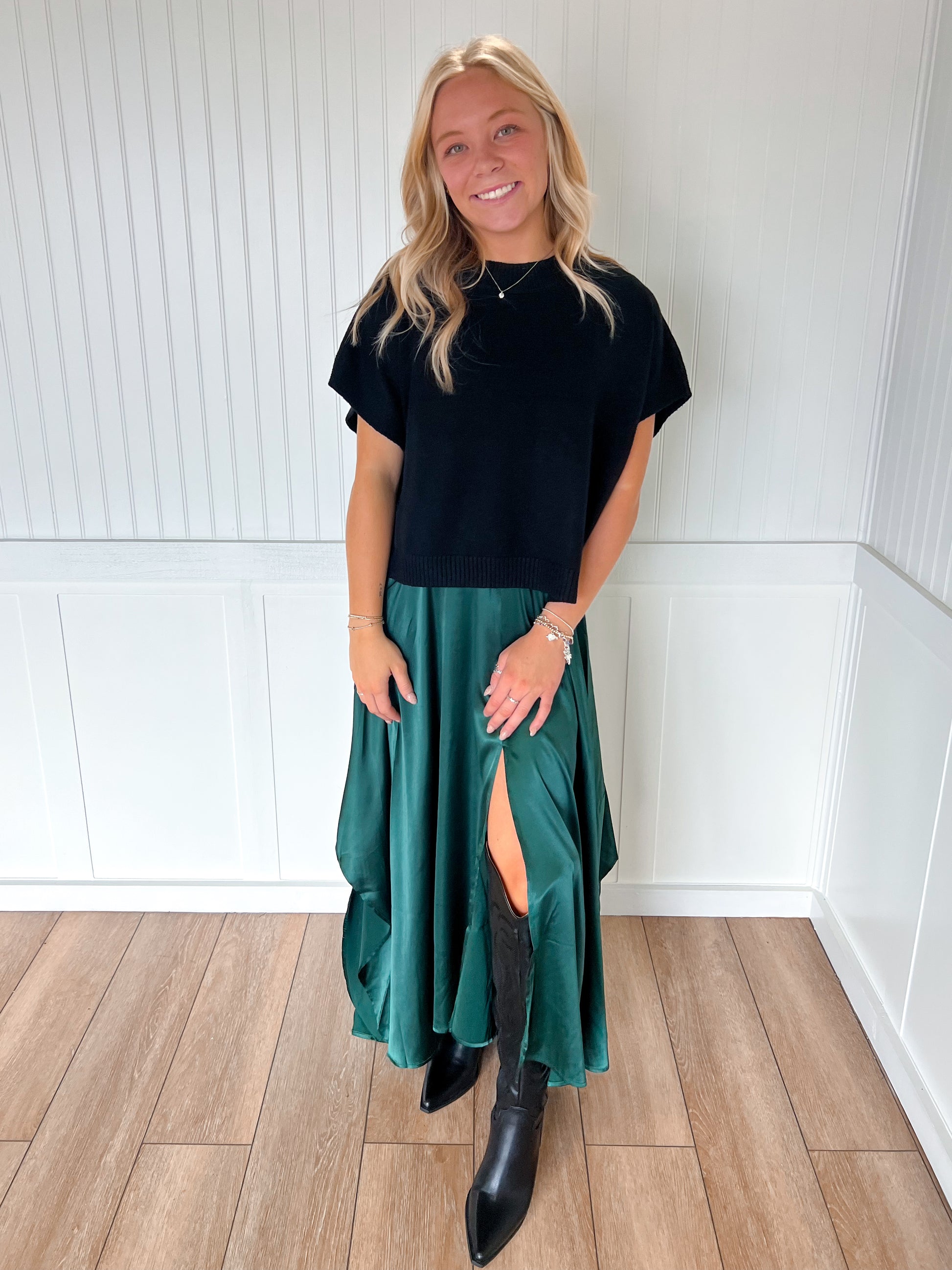 Marcie Dropped Shoulder Sweater Top - Black-PINCH-FD 12/22/25,Tops Collection-The Twisted Chandelier