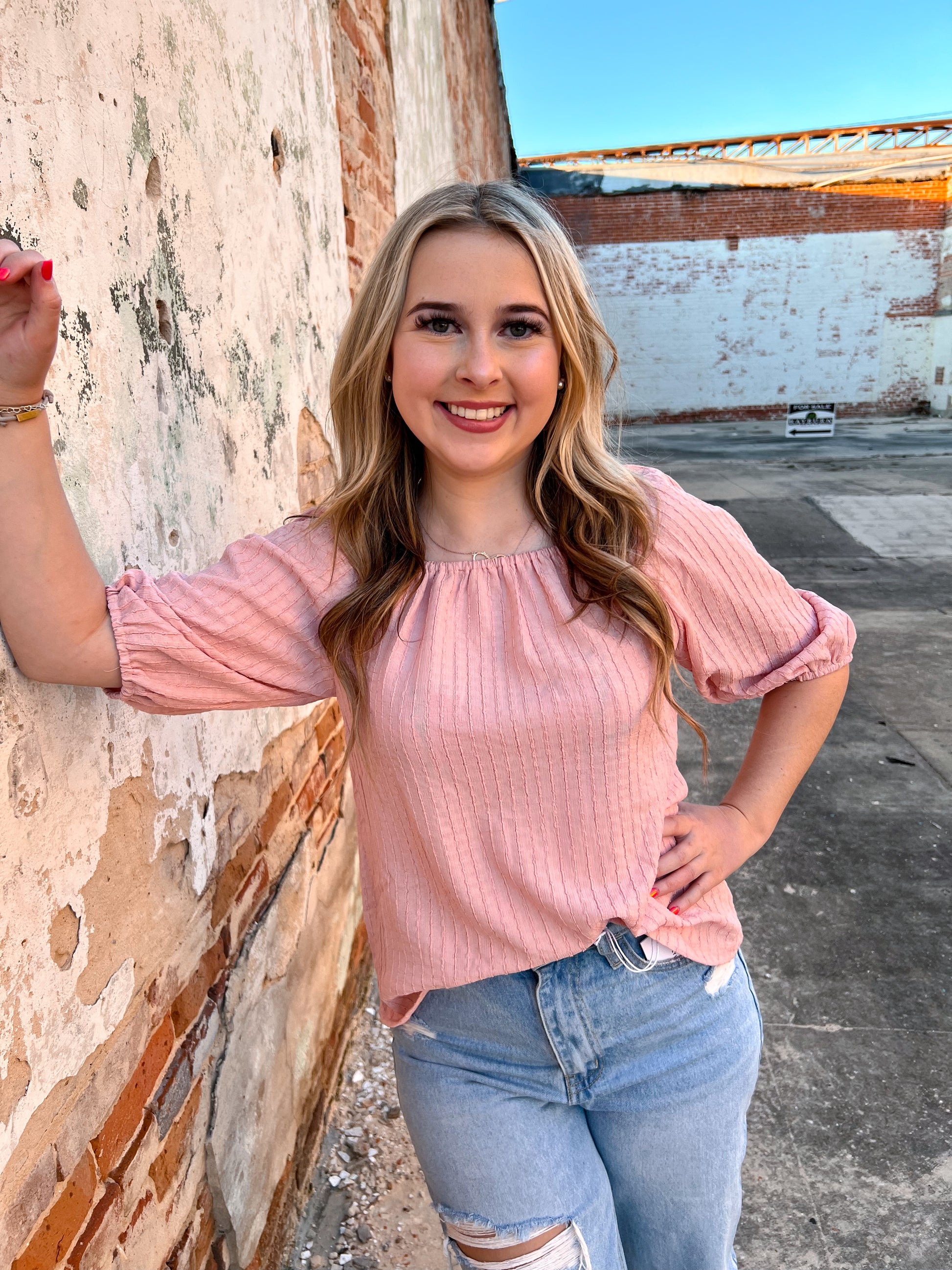 Alayah Pink Off The Shoulder Top-Top-Southern Grace Wholesale-BIN D4,Tops Collection-The Twisted Chandelier