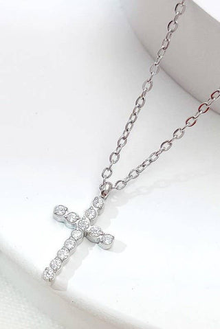 18K STAINLESS STEEL TARNISH FREE CROSS NECKLACE | 40NK9482-JOSSLYN by wall to wall-The Twisted Chandelier