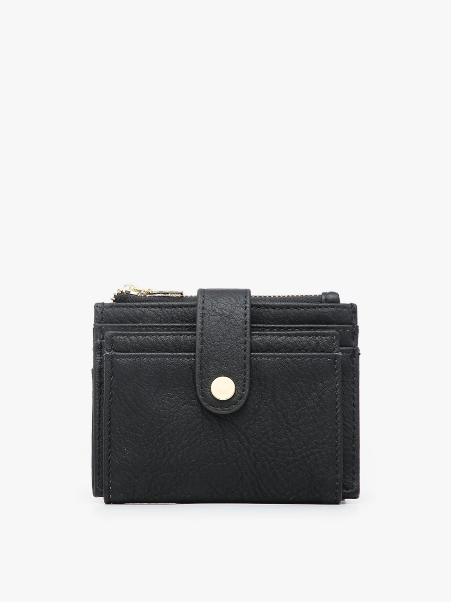 Sam Mini Snap Wallet/Card Holder-Jen & Co.-FD 12/17/24-Black-The Twisted Chandelier