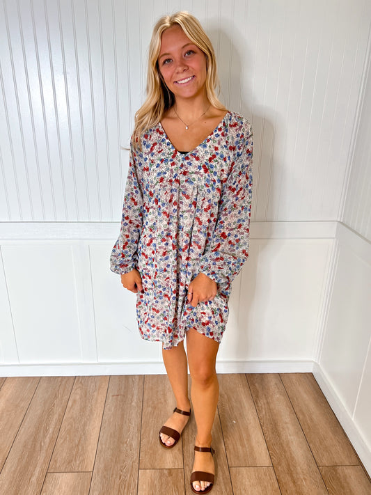 Jessie Floral Long Sleeve Dress-Dress-Kori America-12/26/24,1st md,B10002,Bin b2,DJR,FD 04/17/24,Max Retail-The Twisted Chandelier