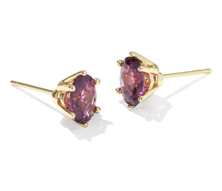 Kendra Scott Cailin Crystal Stud Earrings Gold Purple Crystal-Earrings-Kendra Scott-E2056GLD-The Twisted Chandelier