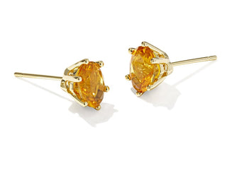 Kendra Scott Cailin Crystal Stud Earrings Gold Golden Yellow Crystal-Earrings-Kendra Scott-E2056GLD-The Twisted Chandelier
