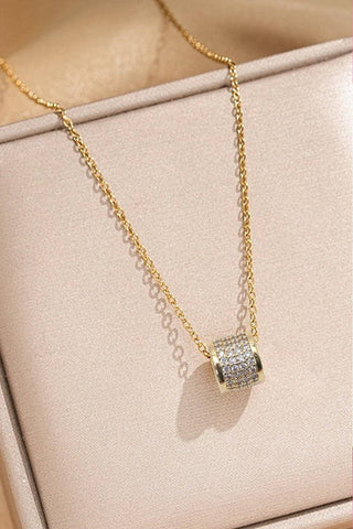 18K Stainless Steel Tarnish Free Barrel Necklace-Necklace-JOSSLYN by wall to wall-40NK9703-The Twisted Chandelier
