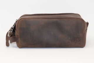 Leather Dopp Kit & Toiletry Bag-Bag-Luxe Range Leather-Brandable,Men's-The Twisted Chandelier