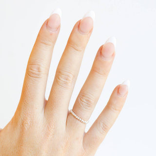 Lexi Beaded Band in Silver-Ring-Beaded Blondes-The Twisted Chandelier