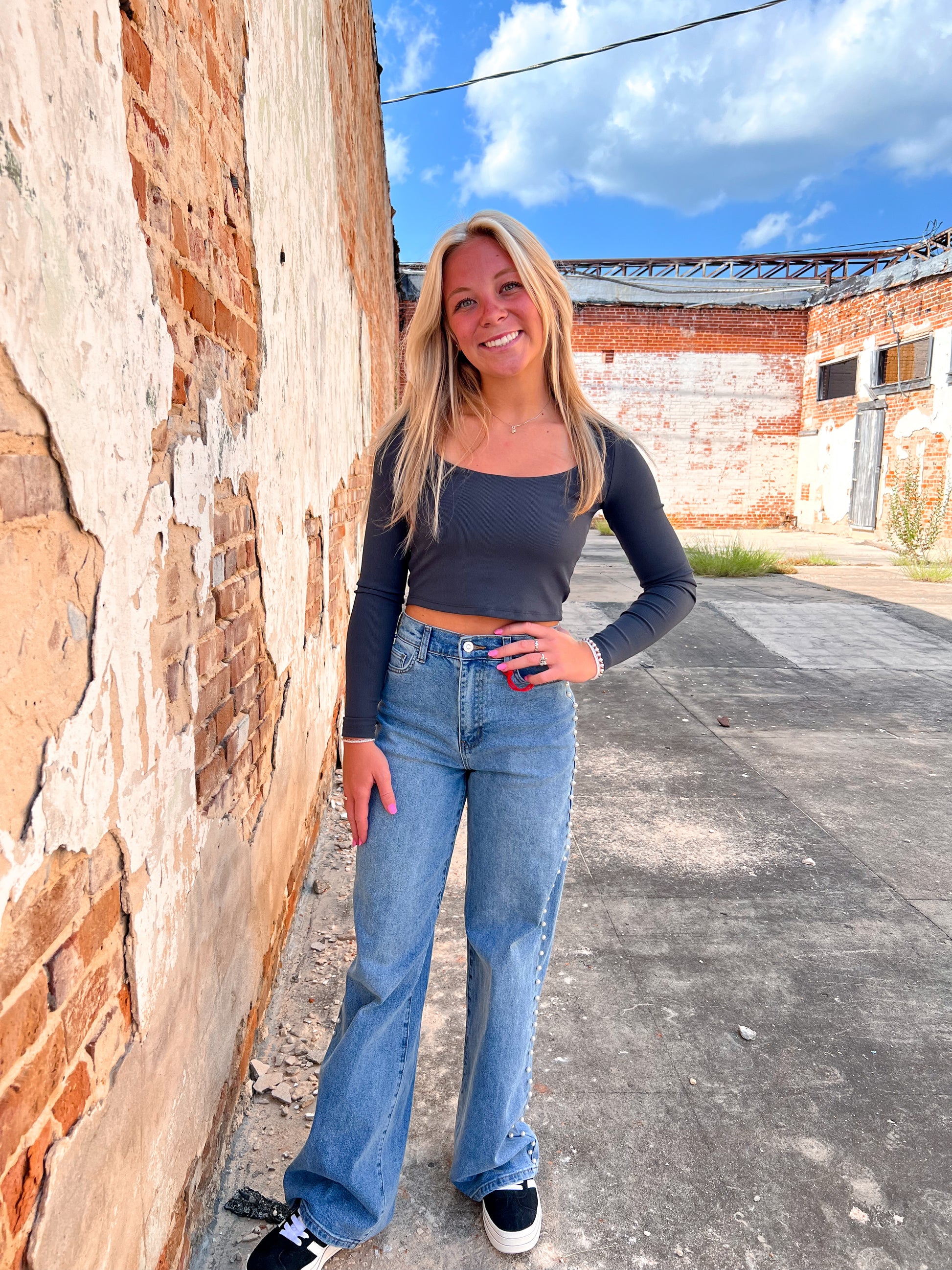 Katie Scoop Neck Long Sleeve Knit Crop Top-Long Sleeve Top-blu pepper-CR 08/21/24,Tops Collection-The Twisted Chandelier