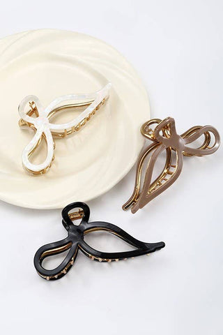 Jumbo Cellulose Casting Bow Hair Claw Clips-JOSSLYN by wall to wall-The Twisted Chandelier