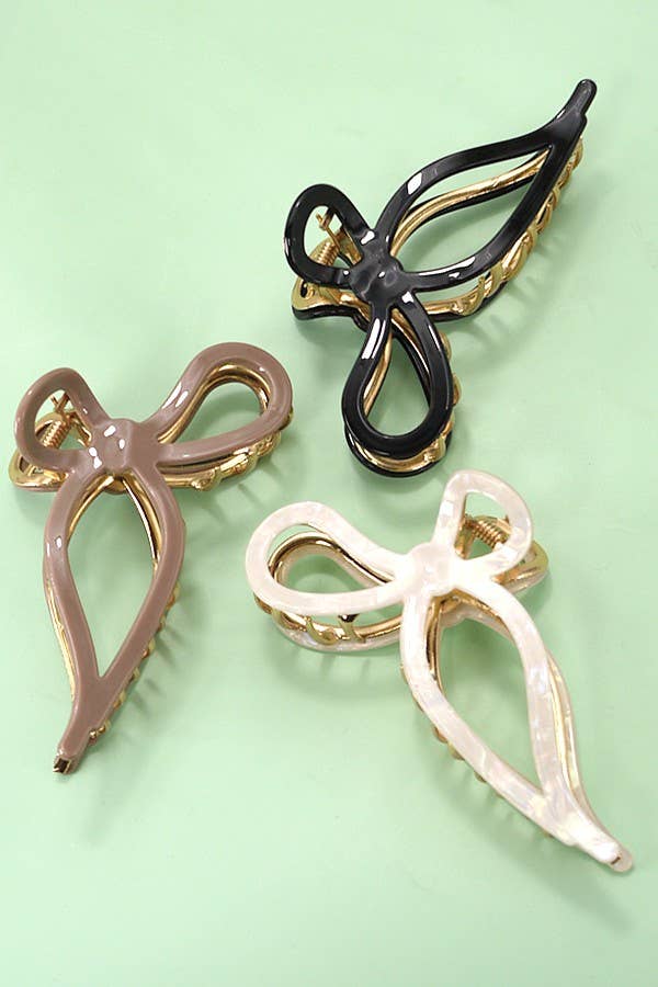 Jumbo Cellulose Casting Bow Hair Claw Clips-JOSSLYN by wall to wall-The Twisted Chandelier