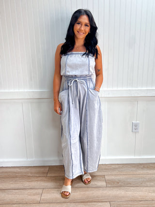 Tessa Mineral Wash Contrast Stitch Barrel Leg Jumpsuit-Jumpsuits & Rompers-Mittoshop-DJR,FD 08/14/26,NewArrival-The Twisted Chandelier