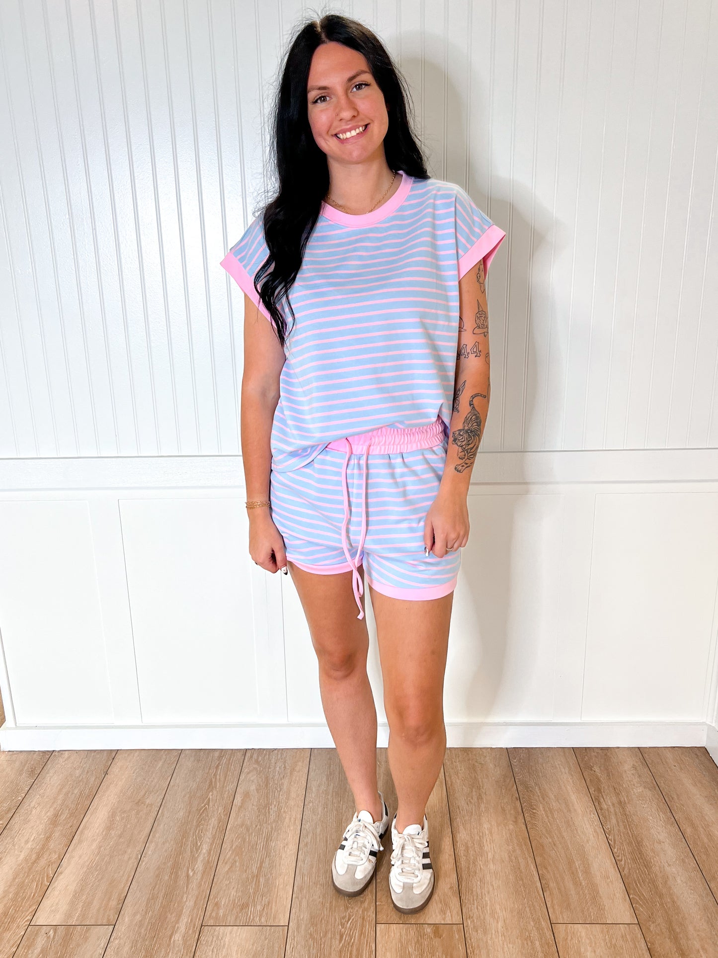 Bailey Striped Terry Top-Sewn and Seen-Bin B4,FD 09/09/25,Tops Collection-The Twisted Chandelier