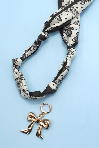 Handcrafted Scarf Interchangeable Charm Necklace-JOSSLYN by wall to wall-The Twisted Chandelier