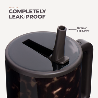 Mocha Tortoise HydroJug 32oz Traveler Tumbler-HydroJug-NewArrival-The Twisted Chandelier