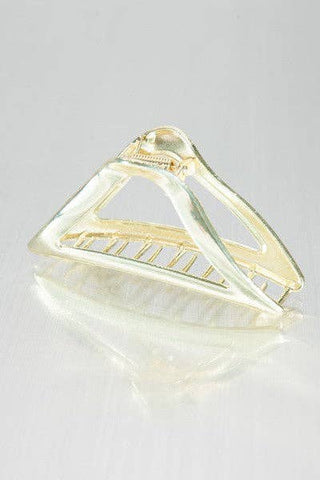 Metallic Casting Curved Triangle Hair Claw Clips-Hair Claws & Clips-JOSSLYN by wall to wall-40H552-The Twisted Chandelier