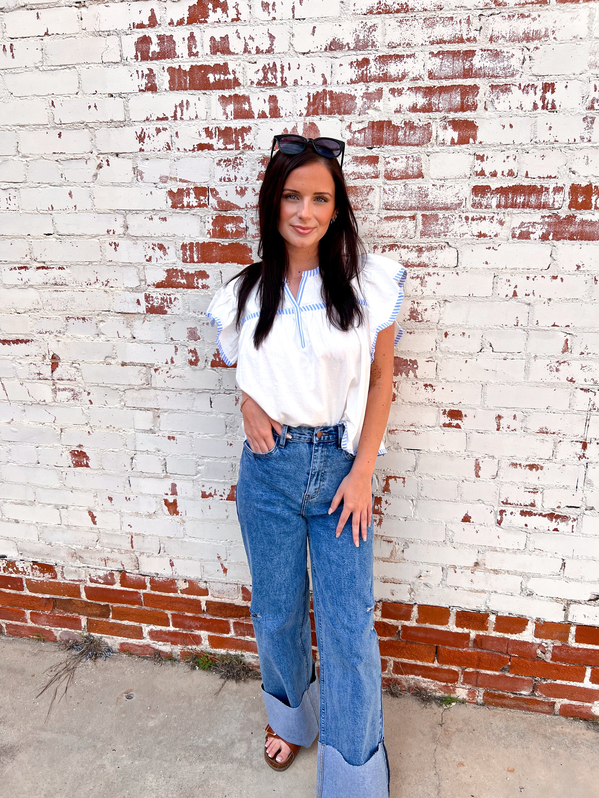 Lindsey High Waisted Wide Leg Jeans in Vintage Tinted Wash-Vibrant M.i.U-08/28/25,bottoms,CR 10/21/24,FD 10/22/24,OGP 74.95-The Twisted Chandelier