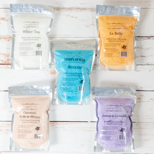 Simplified 20 oz Dead Sea Salt Bag - Lemon & Lavender-Simplified Soap-The Twisted Chandelier