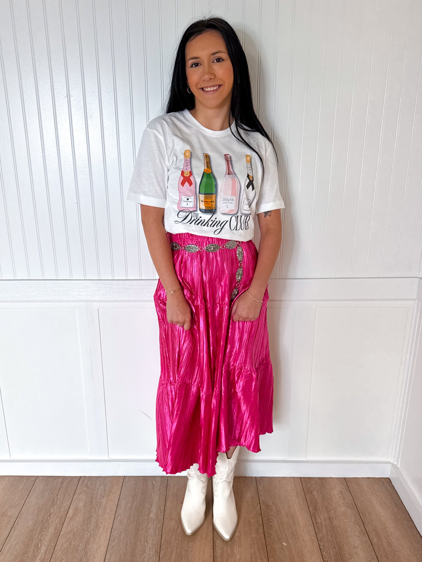 Kendall Pleated Skirt - Pink-Dresses-Southern Grace Wholesale-06/24/25,1st md,BIN A5,DJR,FD 01/07/25-The Twisted Chandelier