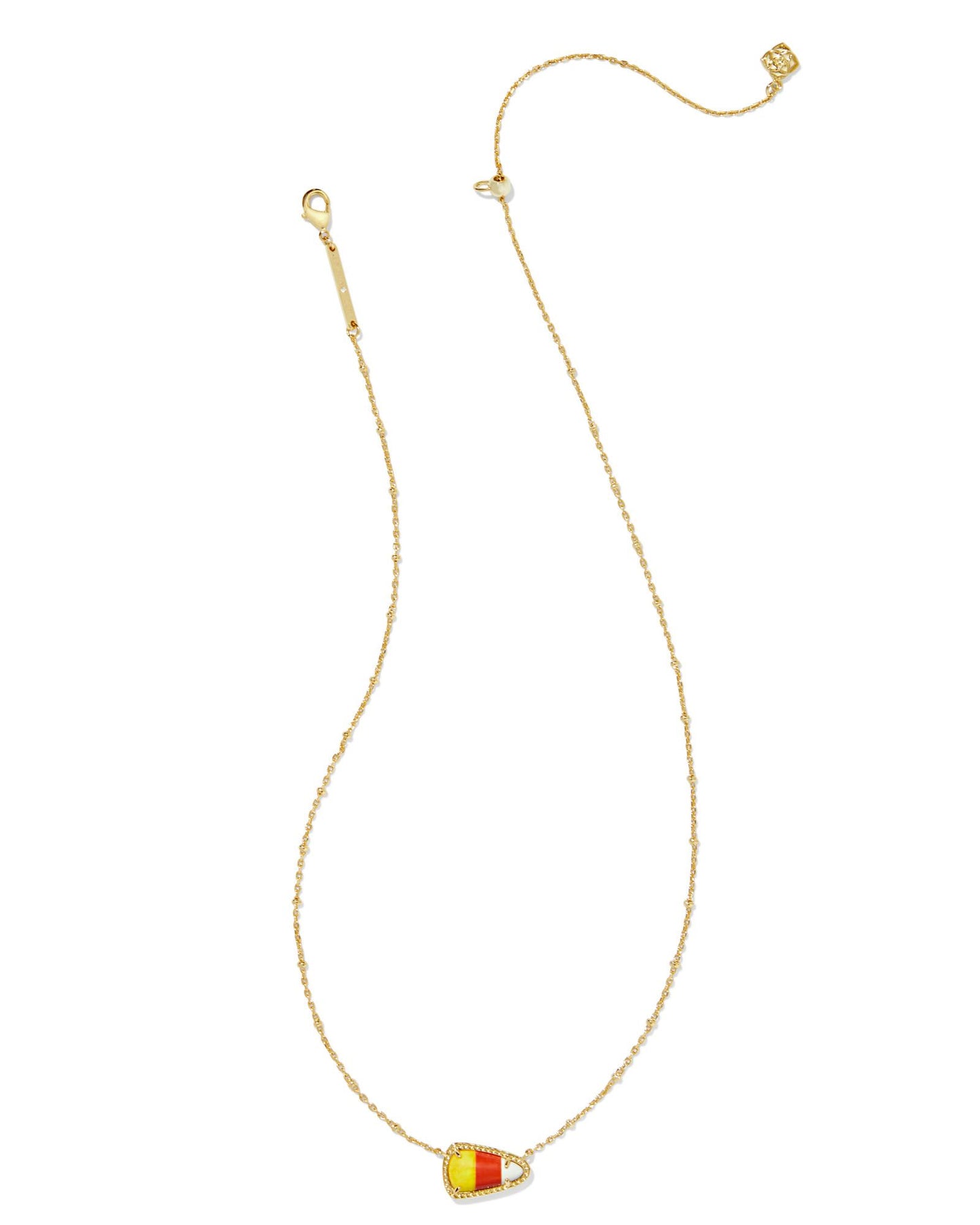 Kendra Scott Candy Corn Short Pendant Necklace Gold Candy Corn Magnesite-Necklaces-Kendra Scott-CR 09/05/24,FD 09/10/24,N00721GLD-The Twisted Chandelier