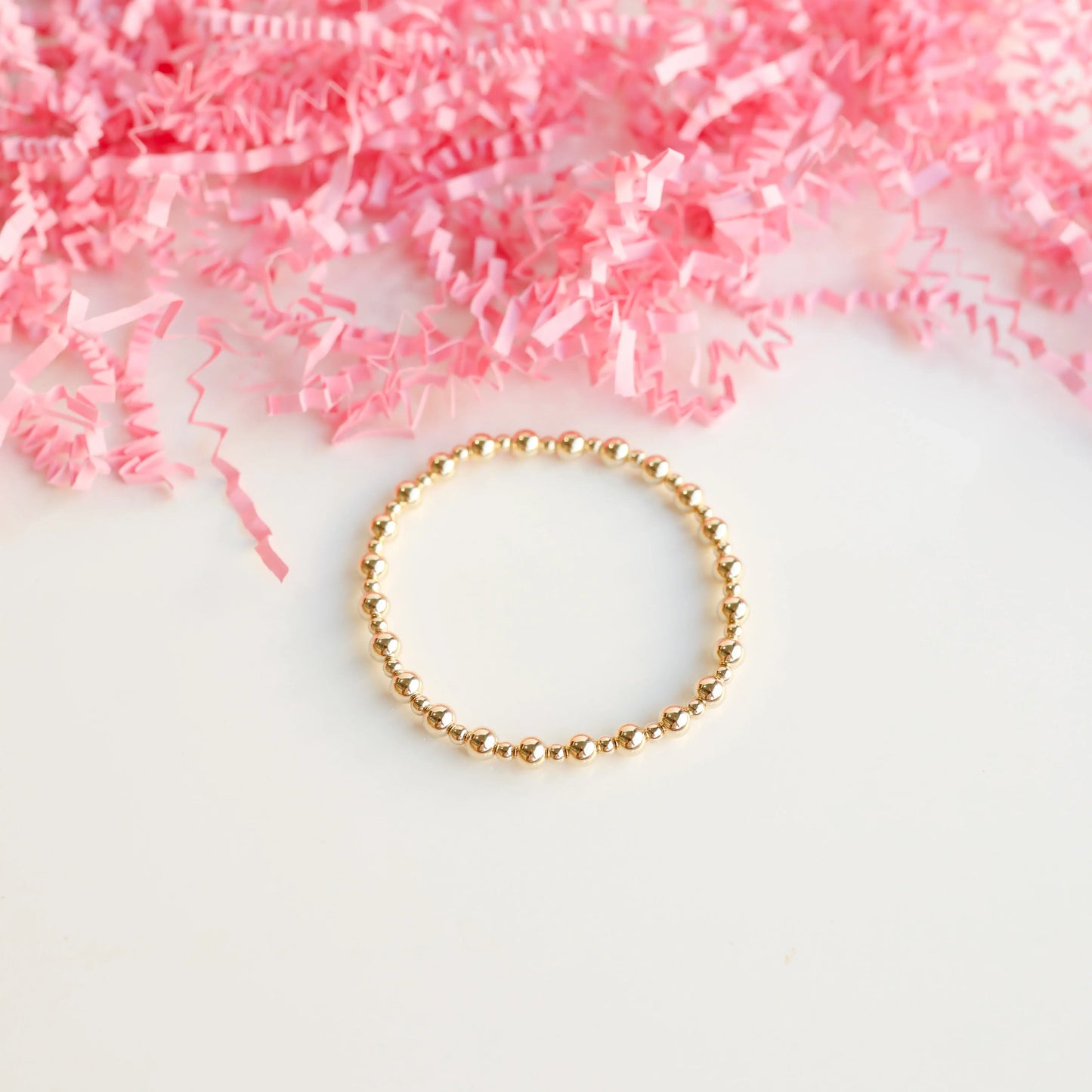 Katy Bracelet in Gold-Beaded Blondes-Standard 6.75 inch-The Twisted Chandelier