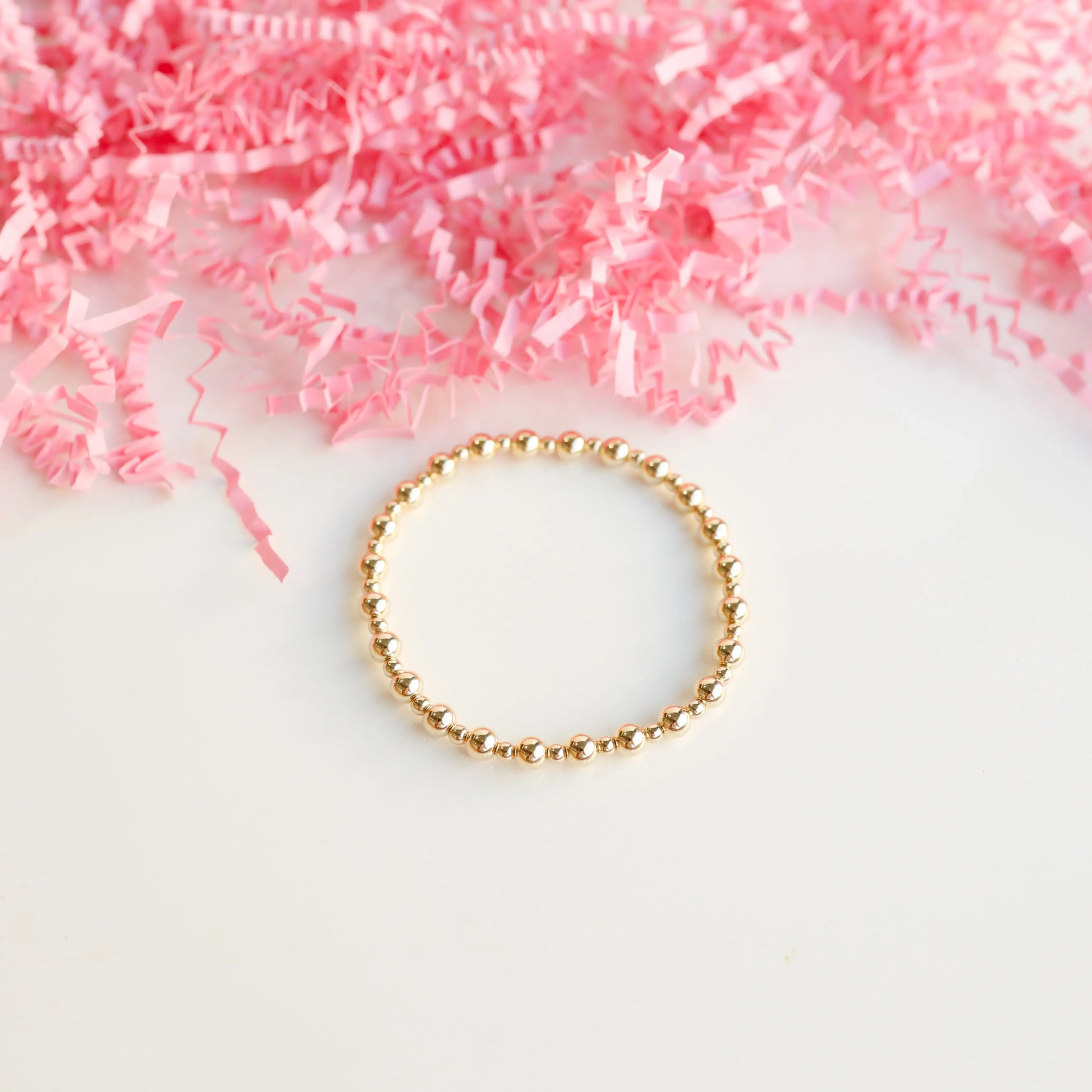 Katy Bracelet in Gold-Beaded Blondes-Standard 6.75 inch-The Twisted Chandelier