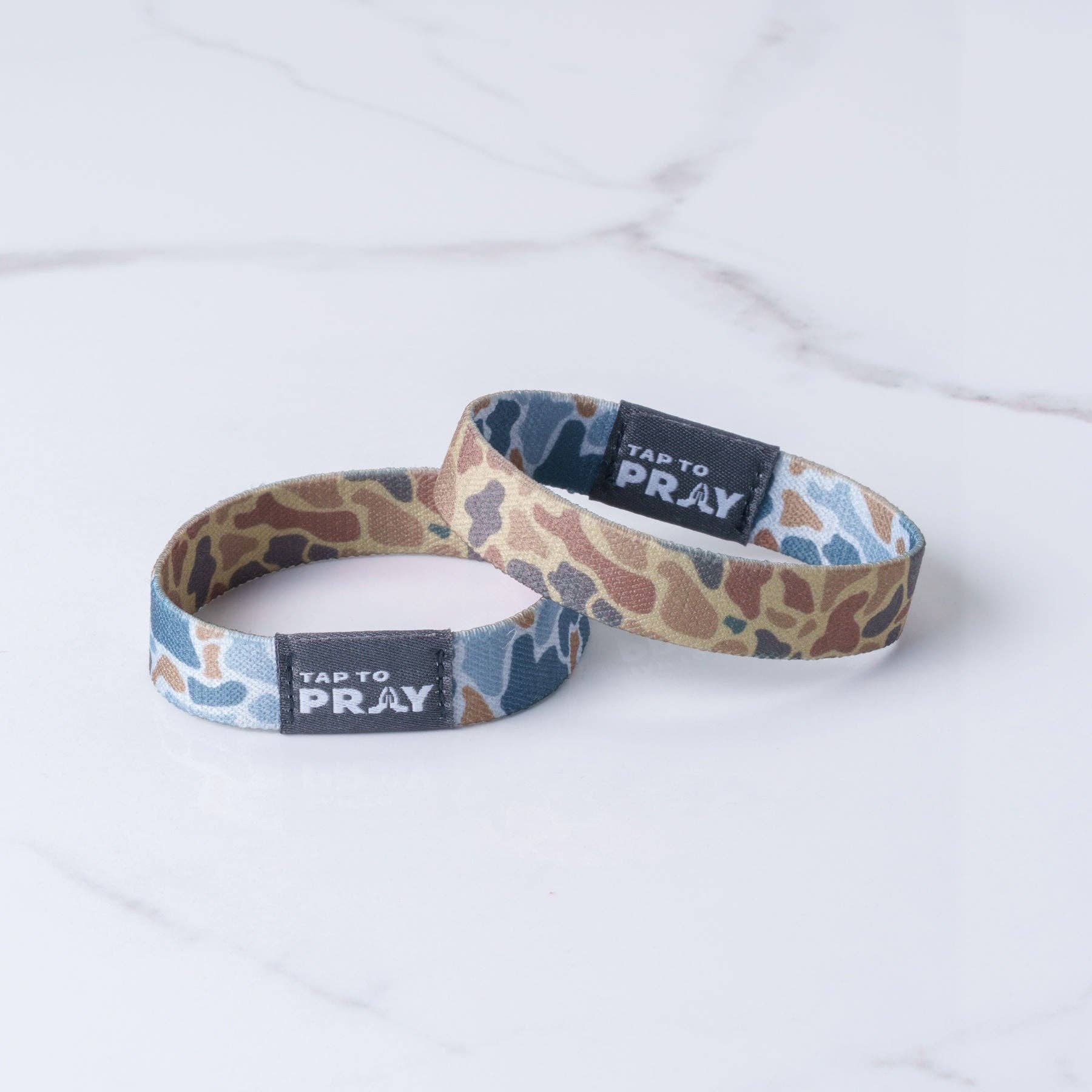 Tap To Pray™ Wristbands - River Rock Camo Sahara and Copper-Versible-The Twisted Chandelier