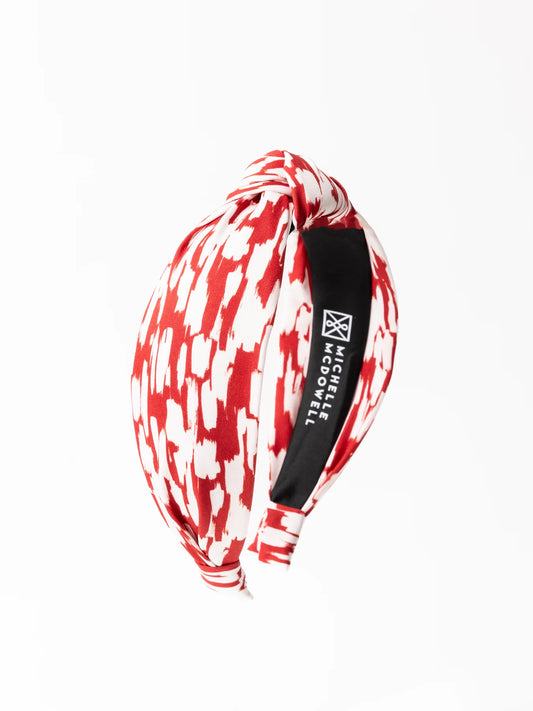 Michelle McDowell Luna Tailgate Time Headband - Gameday Maroon & White-Headband-Michelle McDowell-Accessories,gameday-The Twisted Chandelier