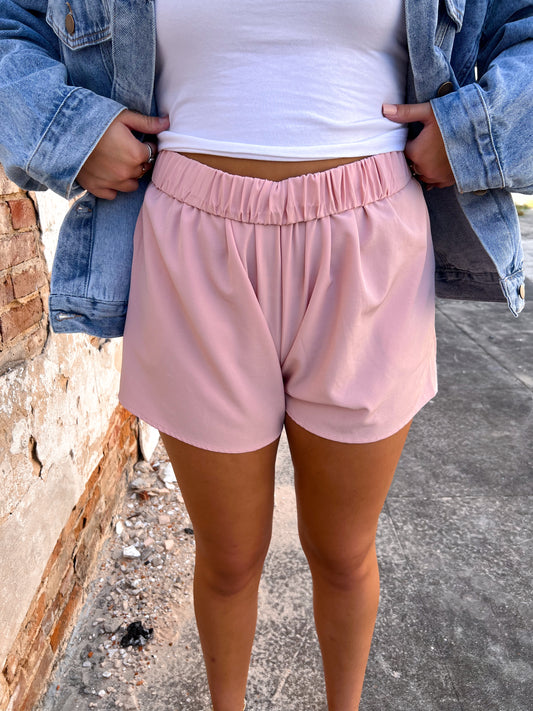 Imani Pink Shorts-Shorts-Mazik-$25 & Under Sale,11/28/23 md,1st md,8/22/23,Bin D1,bottoms,Max Retail-The Twisted Chandelier