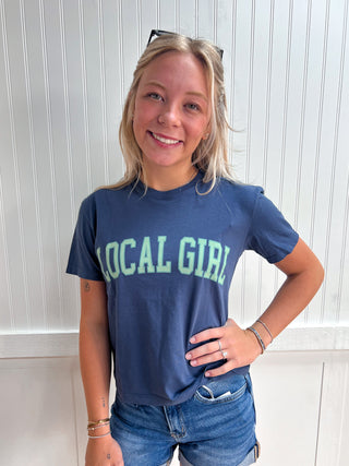 Local Girl Graphic Cropped Tee - Arch Jade-top-Local Boy Outfitters-FD 05/22/26,Tops Collection-The Twisted Chandelier